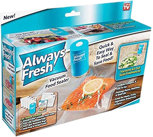 AlwaysFresh™ Mini envasadora al vacío + Set de 6 bolsas - [PROMOCIÓN DISPONIBLE SOLO HOY]