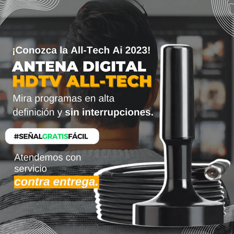 Antena HDTV TDT [MUCHOS CANALES]  - Funciona en todos los televisores