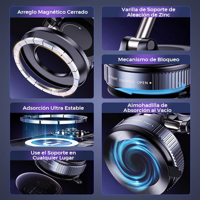 Magnetix™ Soporte Magnético para Celular — Seguridad en cada viaje