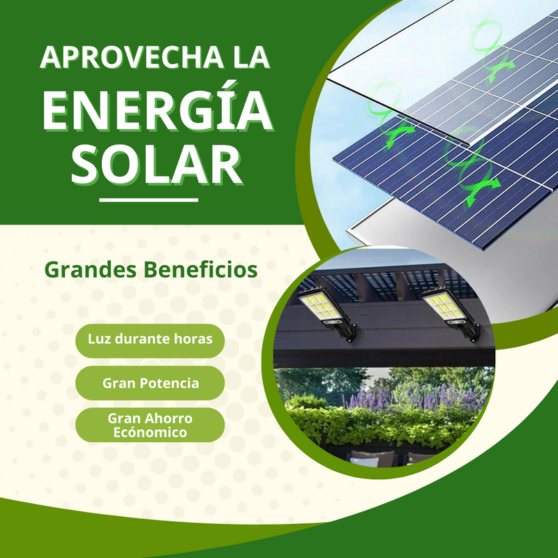 LuzMax™ con Control – Iluminación solar potente y eficiente