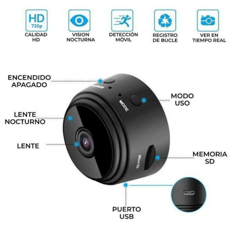 Mini Cámara A9 PRO Espía - [PROMOCIÓN DISPONIBLE SOLO HOY]