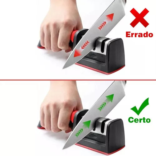 SharpEdge Pro™ Afilador de cuchillos/tijeras de 3 filos de acero inoxidable 4 en 1 - [PROMOCIÓN DISPONIBLE SOLO HOY]