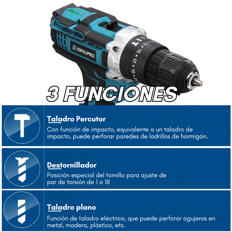 DrillMax™ Juego de taladro eléctrico de mano con 2 Baterías Gratis - [PROMOCIÓN DISPONIBLE SOLO HOY]