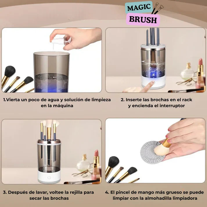 BrushCare® Magic limpiador de brochas de maquillaje eléctrico - [PROMOCIÓN DISPONIBLE SOLO HOY]