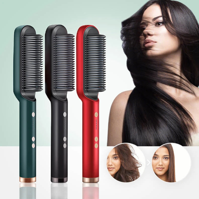 LisoPerfecto™ Cepillo Alisador 2 en 1 Antiquemaduras 5 Niveles 45w | Para un Alisado Perfecto en 5 Minutos - [PROMOCIÓN DISPONIBLE SOLO HOY]
