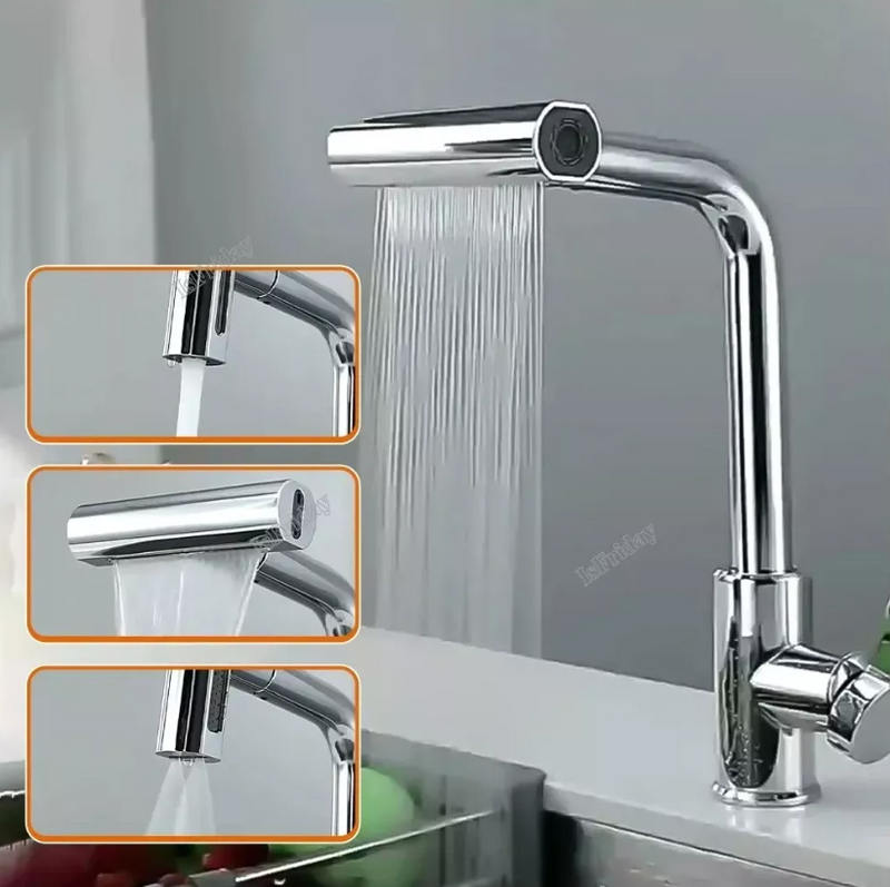 GiroFlow™ Grifo Giratorio Universal 360° 3 en 1 - [PROMOCIÓN DISPONIBLE SOLO HOY]